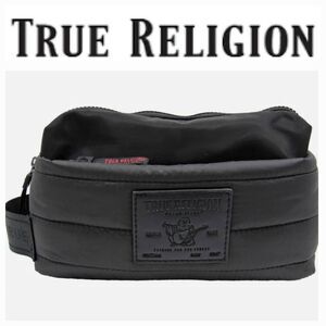 True Religion Whistler Red Trim World Tour Puffer Dopp Bag